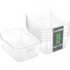 Tiawudi 2 Pack Plastic Storage Bins, Extra Large Pantry Organizer, 13.5" x 10" Clear Storage Containers and Organizer Bins, Multi-Use Bins for Home, Kitchen, Closet and Cabinet