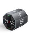 Ticktime Pomodoro Timer, Productivity Timer, Typical & Customizable Pomodoro, Quick-Flip Countdown, 3/5/10/15/30/45/60Min Presets, Stopwatch, Rechargeable, Silent, Sound & Vibration, Magnetic, Gray