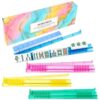 TICLIPP 4 Pack Clear Acrylic Mahjong Racks with Pushers, Non Slip American Mahjong Accessories, Mahjong Gifts(Four Colors)