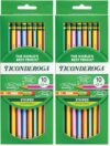 Ticonderoga® Striped Wood Pencils, 2 Soft Lead, Assorted Colors, Pack of 20