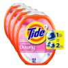 Tide Power PODs + Downy Laundry Detergent Pods, 63 Count, Soft Boosters + April Fresh (Pack of 4)