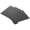 TIDTALEO 5 Sheets Binder Dividers with Tabs for Organizing Documents, Abs Material, Six Ring Binder Compatible, Black Sheet Protectors with Separator Tabs Design for Office and School Use