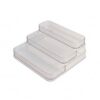 Tiered Desktop Organizer, Clear PS Plastic Storage Caddy with 3 Levels for Office Supplies and Accessories (1 PC)