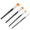 TIKODIDA Artist Comb Brush Set Suitable for Textured Strokes and Lessening Hand Strain 4pcs Serrated Comb Shape with Wood and Plastic Handle for Acrylic and Watercolor Painting