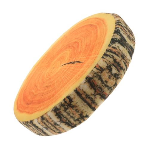 TIKODIDA Realistic Round Tree Stump Throw Pillow 13.8 Inch Wood Log Floor Cushion with High-Elastic Cotton Filling, Hypoallergenic Multi-Functional Circle Seating Pillow for Home