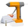 Tilswall 100W Cordless Hot Glue Gun, Compatible with DeWalt 18V/20V Batteries, Battery Not Included, 90s Fast Preheating, with 10PCS 0.43'' Glue Sticks for DIY Crafting and Home Repair, Yellow