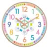 Time Learning Wall Clock Color 12/24h Dial Silent Quartz Clock (Rose Golden,8 inch)