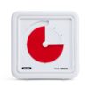 Time Timer® Numberless Braille 8-Inch Visual Timer – 60-Minute Countdown Silent Clock with Tactile Features & High-Contrast Disappearing Disk, Desk Timer for Kids, Office, Seniors, ADHD, Autism - Red