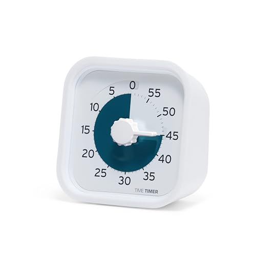 Time Timer® Personal 60-Minute Visual Countdown Timer – Large Numbers, Easy-Turn Knob, Adjustable Alert for Focus, Routines & Daily Time Management