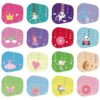 Timgle 48 Pcs Adhesive Eye Patches for Kids Girls 16 Styles Toddler Eye Patches Bulk Latex Free Light Blocking Fun Cute Designs Cotton Adhesive Bandages for Kids Toddler Girls Boys
