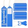 Tingjoo 50 Pcs Reading Award Ribbons 8 x 2 Inches Reading Ribbons Bulk with Event Card and Rope Participation Award Prize for Competitions Classroom Activities Sports Event Employee