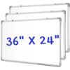 Tinlade 36 x 24 Inch 3 Pack Large Dry Erase Boards, Magnetic Dry Erase White Board Bulk Silver Aluminum Framed Whiteboard Message Presentation Wall Mounted for School Office and Home