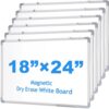 Tinlade 6 Pack Magnetic Dry Erase Whiteboard Message Presentation White Board White Board Dry Erase Aluminum Frame Hanging Whiteboard for Home Office(18 x 24 Inches)