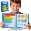 TINYLENS Magnetic Fraction Book with Magnetic Fraction Tiles & Circles, STEM Magnetic Math Master Set, Montessori Fraction Manipulatives Puzzle for Kids, Homeschool Essentials (Giraffe)