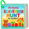 Tiny Mind Club Indoor Scavenger Hunt Cards for Toddlers Ages 3-5, Screen-Free Montessori Learning Game & Educational Flash Cards, At-Home Activity, 20 Double-Sided Cards on a Safe Ring