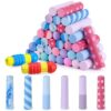 Tisancy 36 Pcs Sidewalk Chalks for Kids Jumbo Washable Non-toxic Colored Chalks for Outdoor Games, School Supplies, Painting on Chalkboard