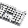 TISHLED Typewriter Keyboard, Wired Mechanical, 104-Key, Silver White