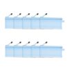 Tissting 10PCS Double Layer Mesh Bags Nylon File Pouch for A6 Paper Stationery - Zippered Organizer for Office Supplies, Cosmetics, Travel Essentials, and Small Items (Blue)
