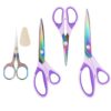 Titanium Coating Sewing Scissors Bundle, Professional Fabric Scissors Set, Ultra-Sharp Stainless Steel Blades, Ergonomic Handle, Great for Tailor, Embroidery, Craft (Colorful)
