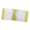 TKNDFPELS A4 Wall Mounted Document Holder, PVC Metal, 10 Double Sided Pockets, Multicolor(Yellow)