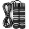 TKO 1/4 LB Weighted Jump Rope with Memory Foam Handles & Thick Speed Cable | Premium Skipping Rope for Home Fitness, Cardio, Boxing, MMA & CrossFit | Build Strength and Endurance with Every Jump - Black