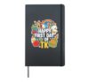 TK Teacher Happy First Day of TK Retro Womens Western School Hardcover Journal, Black