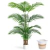 TNELTUEB 5FT Artificial Palm Tree, Lifelike Fake Plant, Cotton Basket