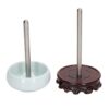 Tnfeeon Bead Spinner Bowl Set Solid Wood and Metal Bead Threading Tool 2 Pack Easy Stringing Time Saving Jewelry Making for Bracelets Necklaces Waist Beads Beginners