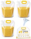 TNSROTG Cereal Containers Storage Rice Bag Large Grain Ever Food Bags Reusable Sealed Thickened Airtight Container With Pour Spout Handles Seal Grains Capacity Moisture For Dry Goods