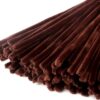 TOAOB 100pcs Dark Brown Thick Pipe Cleaners 8mm x 12inch Pipe Cleaners