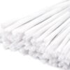 TOAOB 100pcs White Thick Pipe Cleaners 8mm x 12inch Pipe Cleaners
