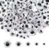 TOAOB 200pcs Wiggle Googly Eyes with Eyelashes Self Adhesive Assorted Size