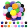 TOAOB 30pcs Large Pom Poms 2.4 Inch Multicolour Craft Fuzzy Pompoms Balls