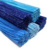 TOAOB 400pcs Blue Series Thick Pipe Cleaners 12inch Glitter Pipe Cleaners