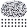 TOAOB 500pcs 12mm Plastic Wiggle Googly Eyes Self Adhesive