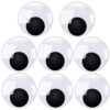 TOAOB 8pcs Giant Googly Eyes 4 Inch Plastic Wiggle Eyes with Self Adhesive White Googly Eyes for DIY Crafts Christmas Halloween Decoration
