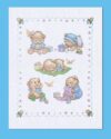 Tobin Bears Stamped for Cross Stitch Baby Quilt Kit,Baby Bears,43" x 34",T21705