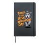 Today is an Irish Wolfhound day Cartoon Pet Dog Breed Hardcover Journal, Black