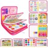 Toddler Busy Board, Montessori Busy Book for Toddlers, 12-Page Quiet Educational Activity Book, Learning Sensory Toys for Motor Skills, Travel Toy for Car Airplane, Girl Kids Birthday Gifts (Pink)