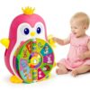 ToddlerCley Musical Penguin Toys for 1 Year Old Girl Gifts, Bilingual Educational Baby Toys for 1-3 Year with 5 Themes, Sound & Light, First Word Learning 12-18 Months, 1st Birthday Girl Boy Gifts