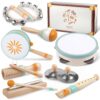 Toddlers Musical Instruments-Baby Montessori Wooden Musical Toys for Toddlers 18 Month,Kids Percussion Instruments Toy for Preschool Kids,Christmas Birthday Gift for Baby Boys Girls