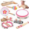 Toddlers Musical Instruments for 18 Month+ Girl,Baby Montessori Wooden Toys