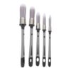 Toddmomy 5pcs Paint Brush for Trim - Detail Paint Brushes with Round and Pointed Tips, for Skirting Board, Baseboards, Wall Corners, Grout Touch Up and Furniture Edges