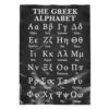 Toddmomy Greek Alphabet Poster: 23.6 X 15.8 Alphabet Learning Canvas Print, Monochrome Unframed Wall Art for Dorm Classroom Greek Themed Room Decor