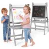 TODECARE Easel for Kids, Wooden Foldable & Adjustable Double-Sided Easel