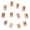 Tofficu 12pcs Handcraft Number Stamps Set with Natural Stripes Wood and Rubber Material for Scrapbook and Handcraft Use, Decorative Wooden Rubber Stamps