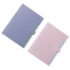Tofficu 2pcs A4 Multi-Layer Plastic Inserted Pages File Folders for Storing Documents with Sturdy Material, Multifunctional Design, for School and Home Organization