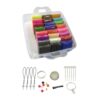 Tofficu Oven Bake Polymer Clay Kit with 24 Color Blocks and Resin Tools in Plastic Box, Stretchable and Easy to Shape Modeling Clay for Arts and Crafts