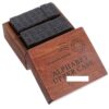 Tofficu Wooden Alphabet Letter Stamps Set of 28 for DIY Scrapbooking and Journals, Easy to Hold Multipurpose Brown Stamps for Envelopes and Diary Decoration