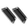 TOGEVAL 2pcs Stainless Steel Dissection Tray for Specimens with Integrated Wax Lining, Rectangular Polished Surface Tray Resists Residue Buildup and Prevents Liquid Spills, for School